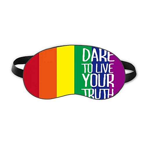Живей своята Истина ЛГБТ Дъгата Флаг Щит За сън Мека Нощна Превръзка На Очите Козирка