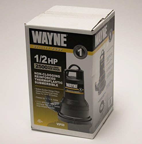 Преносими Електрически Помпа за отстраняване на водата от термопластични Wayne VIP50 1/2 л. С. и Потопяема помпа WWB WaterBUG с технологията Multi-Фло, Жълт