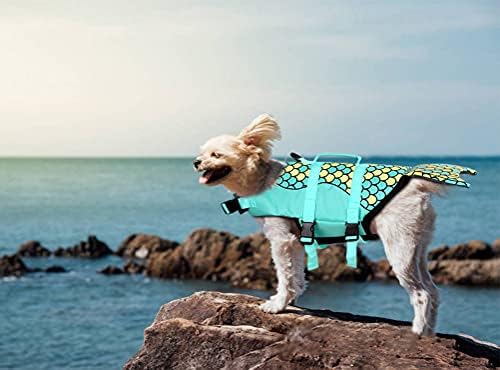 Спасителна жилетка за кучета-на Русалките - Рипстоп, Спасителни Жилетки за кучета за плуване, Регулируеми Бански