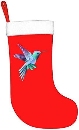 Коледни Чорапи CUTEDWARF Колибри, Украшения за Елхи, Коледни Чорапи за Коледа на Празнични партита, Подаръци 18 Инча