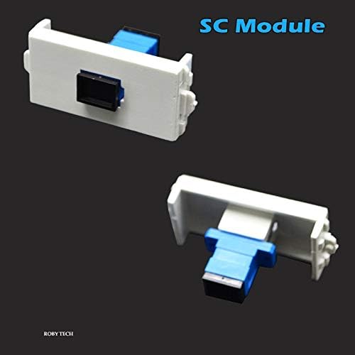 2X RJ45 + SC Simplex Cat5e Cat6 Мрежови модули Ethernet Keystone Мултимедийна Информация Стенни Панела на Кутията Монтиране