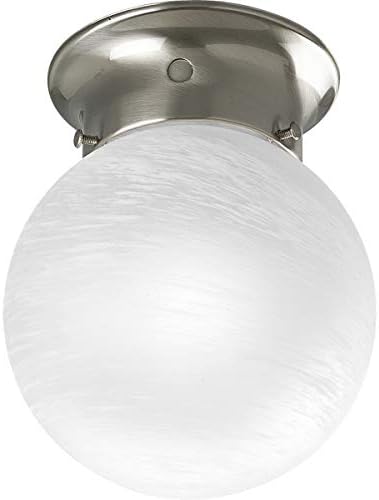 Progress Lighting P3401-09 Стъклени топки, разположени близо до тавана, с диаметър 6 см и височина 7-1/4 инча, никел