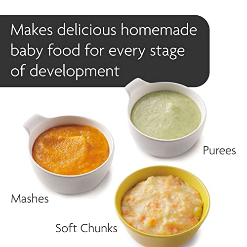 Устройство за приготвяне на бебешка храна на Baby Brezza One Step Deluxe – Печка и смесител за готвене на пара + пюре 1 стъпка