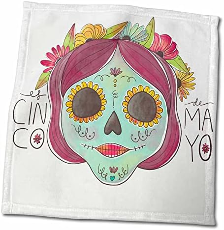 3 Кърпи за мексикански парти в чест на Синко Де Майо с Черепа на формата на главата (twl-280280-3)