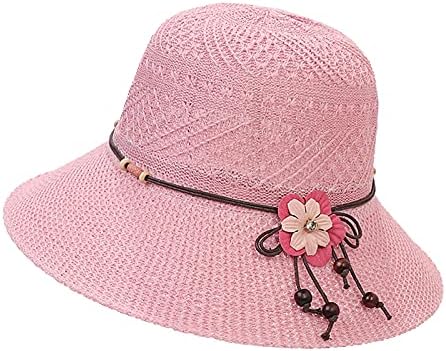 Плажни шапки NEARTIME с широка периферия за жени, слънчеви шапки, сгъваема сламена шапка със защита от ултравиолетови лъчи, лятна Панама UPF 50+