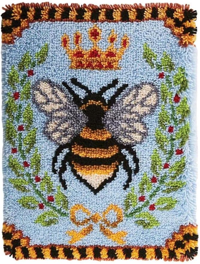 Комплекти Килими с капаче във формата на Пчели и Цветя, Комплекти, Килими с Набивным Модел за Начинаещи, Направи си сам,