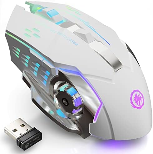 Безжична Детска Мишка Bluetooth Мишка RGB Акумулаторна 2,4 G USB Безжични Компютърни Мишки и със 7-цветна подсветка,