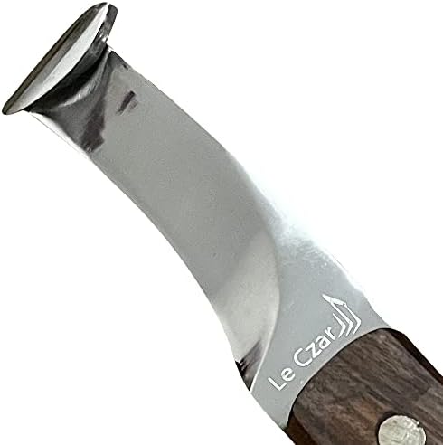 Копытный нож LeCzar Super Sharp с Петлевым острие за дясна ръка от Японска Неръждаема стомана, с Гладка Дървена дръжка
