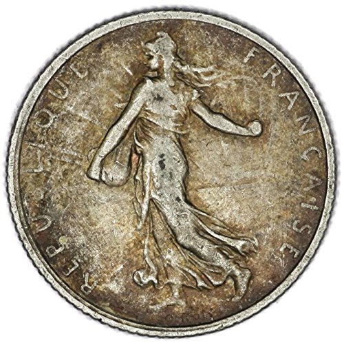 1917 FR Френското сребро КМ 844,1 1 франк е един Много добър