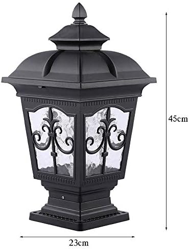 IIFAS Stigma Light Градински лампа във Викториански стил, с колони Лампа, Алуминиева Стъклена един от Стълбовете