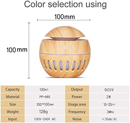 Ароматни Дифузор Ligth Wood за Етерични масла 7 Цвята Led Ултразвуков Овлажнител на Добри Вибрации