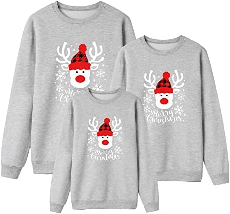 Подходяща Hoody за семейството DIYAGO, за да е Подходяща За Коледа Риза С дълъг Ръкав, Забавни Празнични Пуловери, Блузи