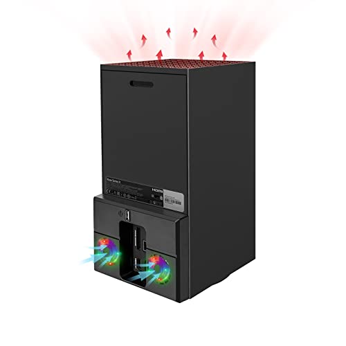 Цветна охлаждащ вентилатор с led подсветка, който е съвместим с конзола Xbox Series X, аксесоари My Genik Cooler