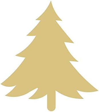 Силует във формата на Дърво Незаконченная Дървена Коледно Дърво Празнична Врата Закачалка МДФ Форма на Платно