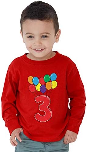 Облекло SpiritForged 3-Лятна Риза с дълги ръкави за Деца с Балони за Рожден Ден