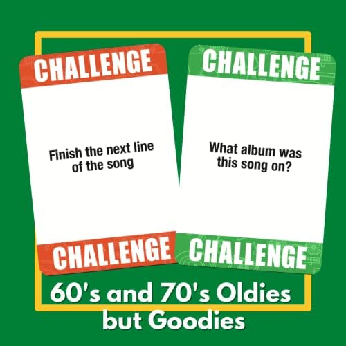 Лирически Правилните Стари песни от 60-те и 70-те години, но Вкусни Музикални Любопитни факти игра на Карти | Семейни събирания няколко поколения, Вечер игри за възрас