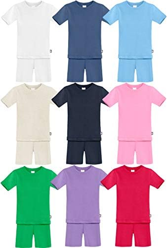 Пижами City Threads за момчета и момичета с къс ръкав и Скъсяване на Панталони пижами, Органичен памук, Произведено