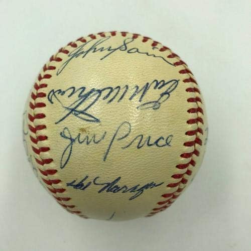 Мента 1968 Отбор на Шампионите от Световна серия Детройт Тайгърс Подписа бейзболен договор JSA COA - Бейзболни