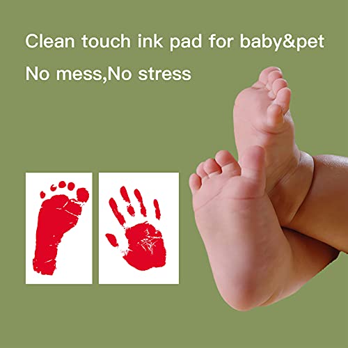 Комплект подложки за снемане на пръстови детски ладошек или отпечатъци от краката Xingwenice, Нетоксичен отпечатък на ръцете и краката за бебета Clean Touch, Идеален подарък