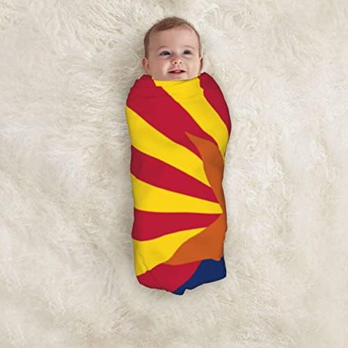 Детско Одеало с флага на Аризона, Като Одеало за Бебета, Калъф за Свободни Новородени, Обвивка