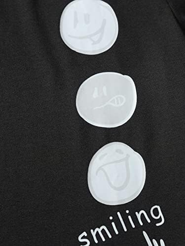 FIOXA / Мъжки облекла от две части, Мъжка тениска с цветен блок с писмото принтом и спортни панталони за талия с завязками