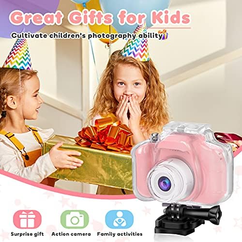Подаръци за момичета, 6, 7, 8, 9, 10 години, Водоустойчива камера Yoophane, Детски Коледни Подаръци за Рожден Ден, Екшън-камера