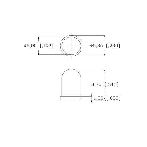 5 mm 12 В Предварително свързан Миг амбър / оранжев светодиод - Ултра ярък (опаковка от 5 броя)