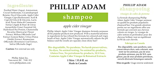 Набор от шампоани и балсами Phillip Adam с ябълков оцет за всички типове коса - Балансиране на рН Не съдържа сулфати,