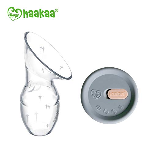Силиконов молокоотсос Haakaa Gen 1 с изтичане на силиконово капачка, 4 грама / 100 мл, не съдържа BPA PVC и фталатов.