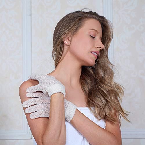 Дневни концепция - Дневен Ексфолиращи ръкавици - Плътна текстура Дълбоко Ексфолиране на кожата По време на вземането на вана или душ. Скрубер - Ексфолиране