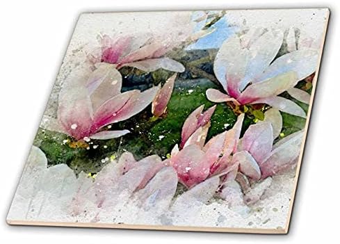 3. Нарисувай красиви розови цветя в полето акварел - Теракот (ct_349433_1)