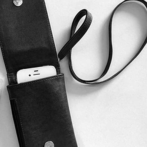 Геометричен Модел Врана Орига Телефон В Чантата Си Портфейл Окачен Мобилен Калъф Черен Джоба