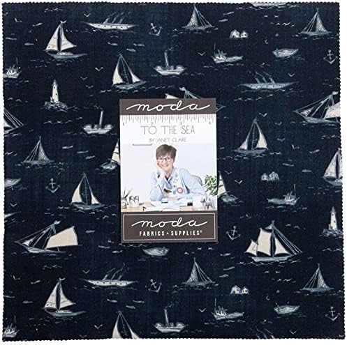 Moda Fabrics to The Sea Layer Cake®, квадрати за стеганого завивки от плат 42-10 инча от Жанет Клеър