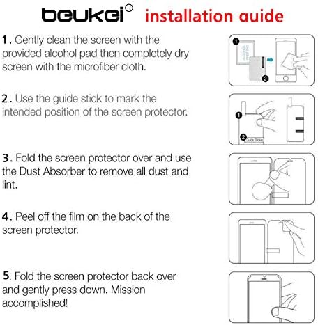 beukei (3 опаковки) Съвместим за BLU S91 Pro Протектор на екрана от закалено стъкло, чувствителен към касанию, удобен за корпуса,