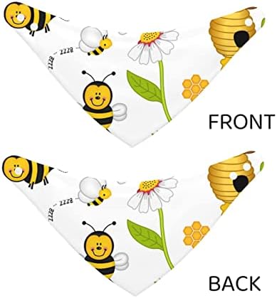 Кърпа за домашни любимци Смешно-Пчелино-Медово-жълт мек шал за кученца и котки, моющийся за всеки ден, голяма носна