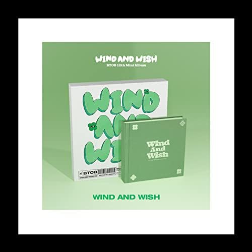 CD с 12-ти мини-албум на BTOB WIND And WISH + POB + Книжка + Фотокарточка + Хартия за текстове на песни + и т.н.