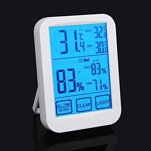 WXYNHHD Сензорен Екран Цифров Термометър, Влагомер Електронен LCD Измерване на Температура И Влажност на въздуха