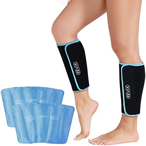 Гел пакети с лед REVIX за телета и долната част на краката при травми за Еднократна употреба и Голям пакет с лед за крака