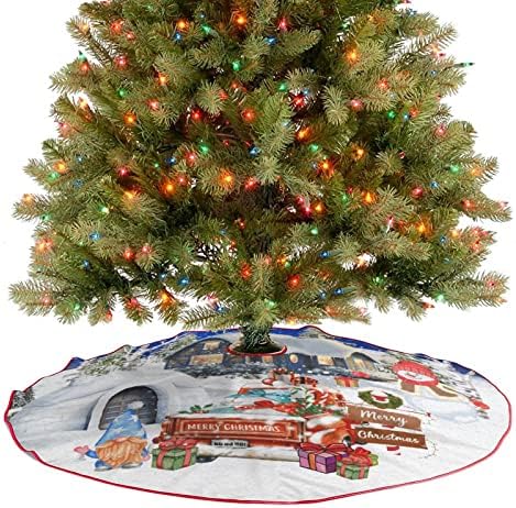 Пола за Коледно Камион, Подложка за Коледна украса под формата на Коледа Снежен човек, Пола за Сняг Елхи 30 x 30 на