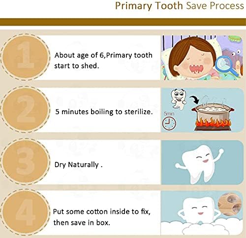 Кутия за детски зъби bnwent, Сладък Контейнер За Съхранение на Детски Зъби, Организатор На паметта за Деца, Подарък