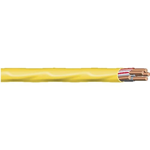 Southwire 55048455 250 Фута кабел Romex в даден низ неметални строителни обвивка, 12-2-2 cc Нм-B W/G, жълт