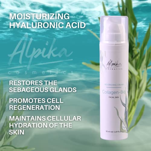 Alpika Nourishing Cream Collagen - БИО -Натурален крем за лице за суха кожа - Крем за лице против бръчки с