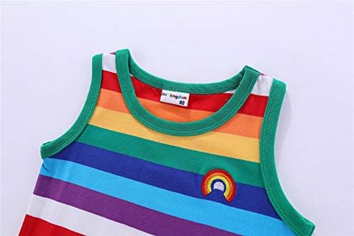LittleSpring Тениска За Момчета и Момичета, От Памук в Розово Райе с Кръгло Деколте, Тениски за Детска Мода