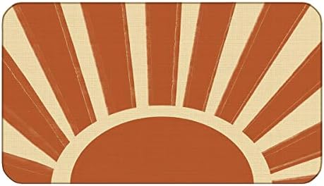 Минималистичен Бохо Sun Sunrise Sunset Orange Златен Слънчев Дом Врата на Мат 17x30 Инча За вътрешно и Външно Влизане