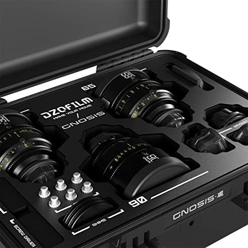 Комплект от 3 лещи DZOFILM Gnosis Макро Prime с обектива 32 мм, 65 мм, 90 мм Т2.8 за LPL с байонетом PL и Canon