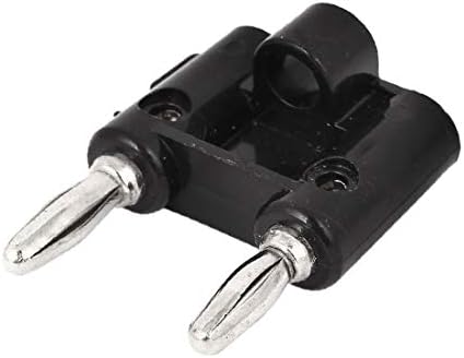X-DREE Говорител Винтового тип с двойно соединителем тип банан Черно за кабел, диаметър 6 мм (Tipo de tornillo de