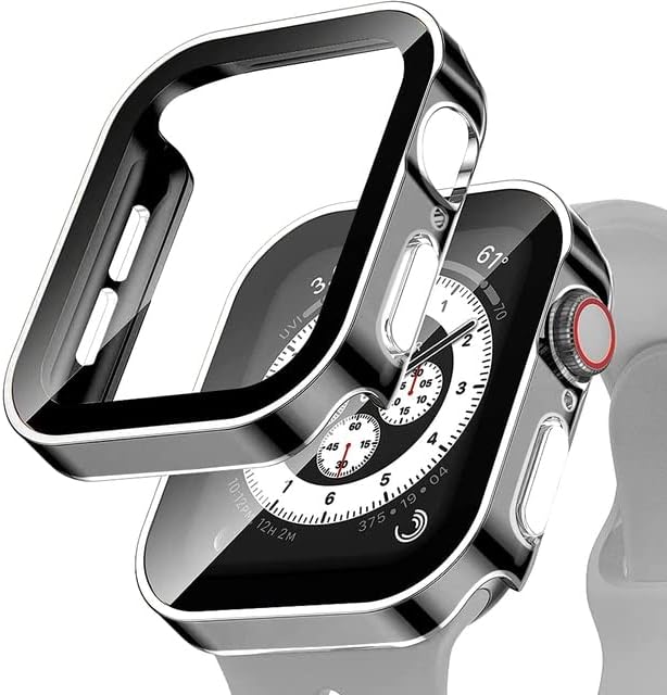 Стъкло ANKANG + Калъф за Apple Watch case 45 мм 41 мм Аксесоари 44 мм 40 мм Темперирано Защитно фолио за екрана iWatch