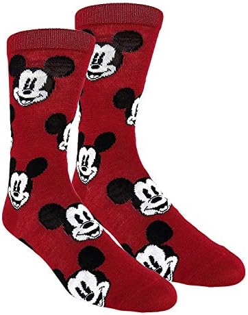 Чорапи за тийнейджъри и възрастни, Disney Mickey Mouse, 2, 10-13, червени и тъмно сини ръкавици)