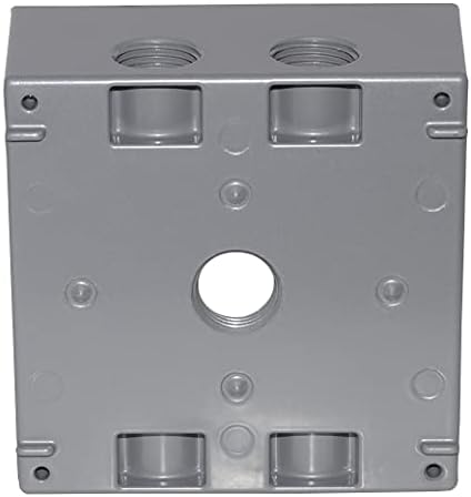 Sigma Electric, Сиво 14351-5 1/2-Инчов Кутия с 5 Дупки на 2 комплекта