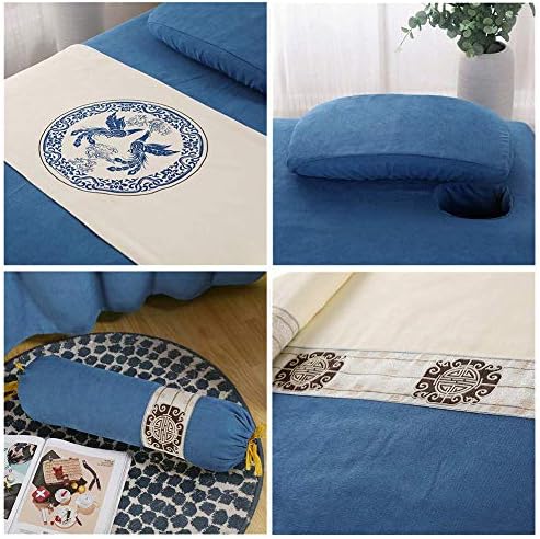 Комплекти чаршафи за масаж на масата ZHUAN, 6 бр., Масажни Легла, Пола, Калъфка за възглавница, Калъф за стол, възглавници-Валяк